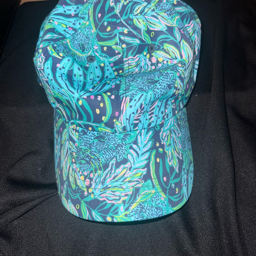 Lilly Pulitzer Blue and Green Patterned Hat